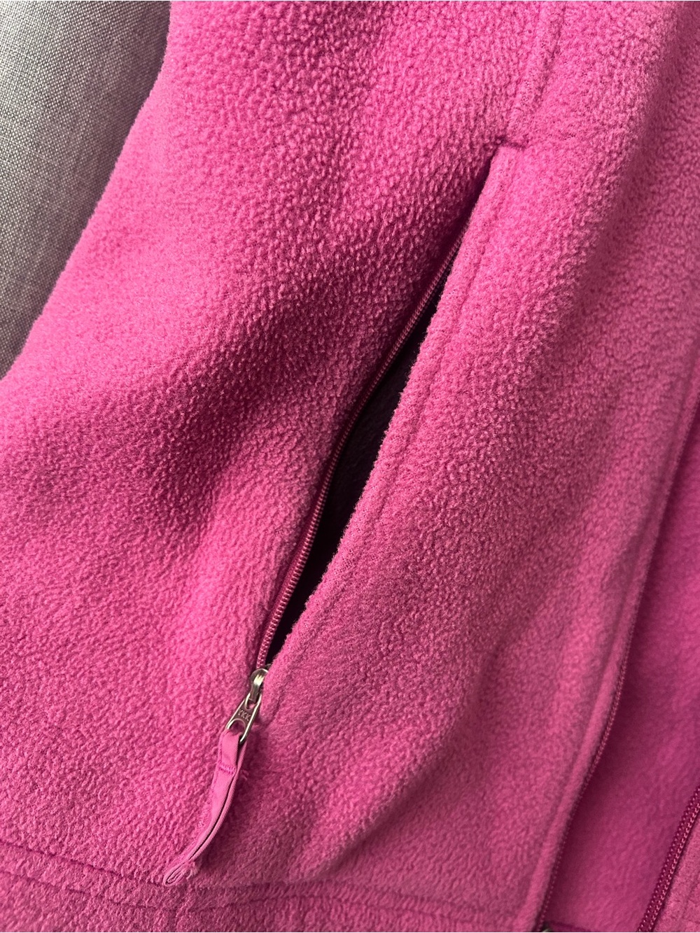 L.L. Bean Bright Pink Fleece Zip Vest - Picture 4 of 11